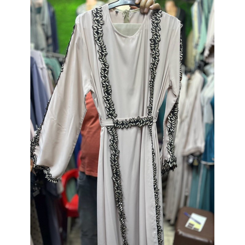 Abaya Wanita Dewasa Mesir Inner Outer Free Pashmina original Premium