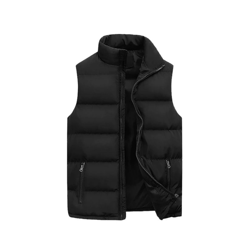 Rompi Parasut Anti Angin Anti Air Rompi Puffer Motor Custom Unisex Trendy Nyaman Warna Garis Hitam O