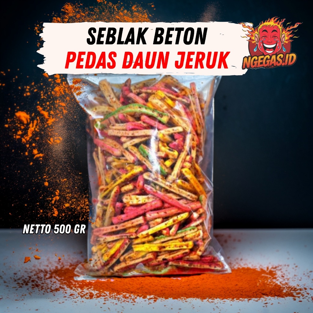 

Seblak Keripik Beton/Linggis Viral Pedas Daun Jeruk Original 500Gr