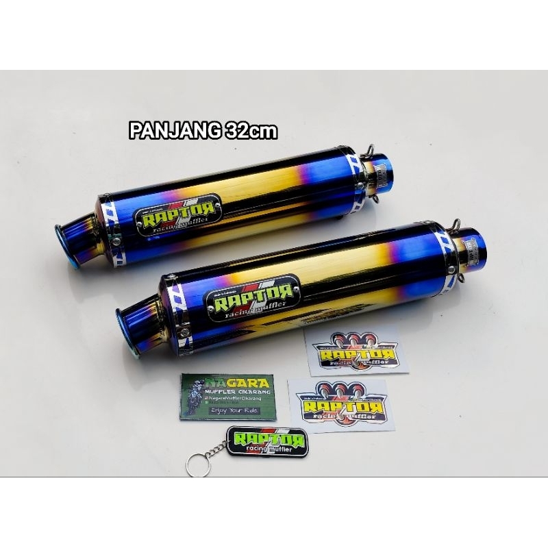 SILINCER/TABUNG ORIGINAL RAPTOR RACING MUFFLER 32cm (Inlet 50/51)