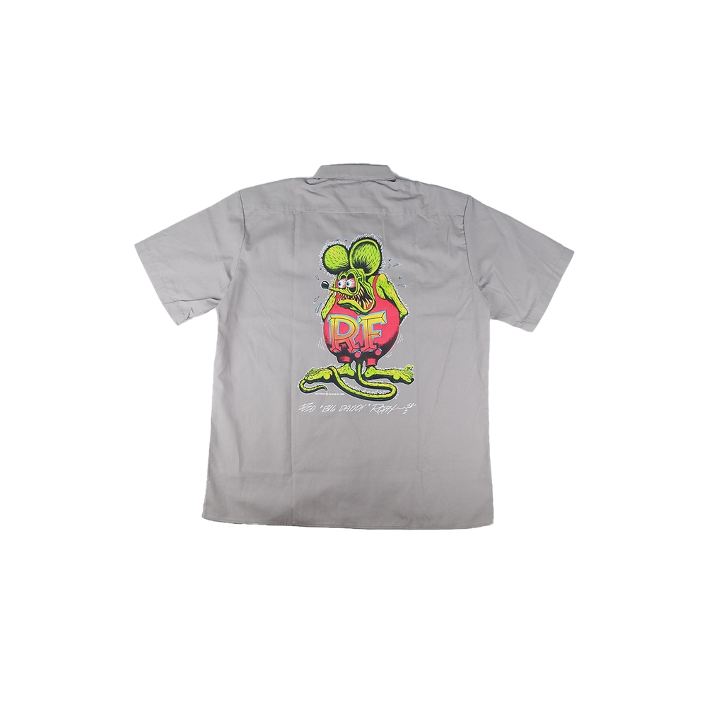 Shirt Rat Fink RF Logo Dickies Workshirt Grey
