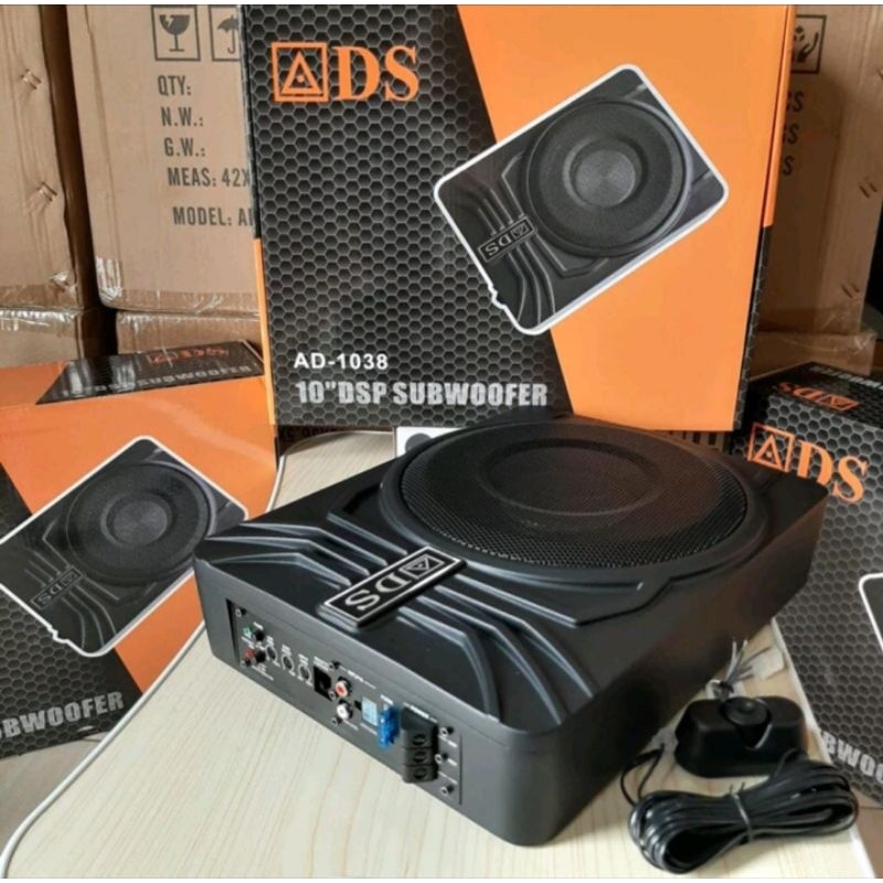 Subwoofer Aktif 10" ADS AD1038 NEW di Mobil