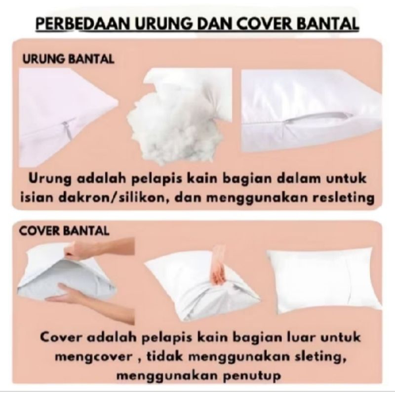 Terangbenderang_ Urung Bantal Daleman Kapuk (Satu Set) 2 Bantal 1 Guling