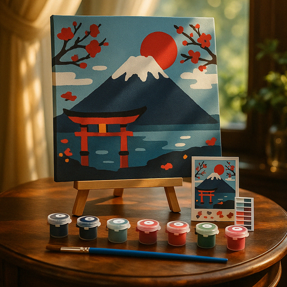 

DIY Paint By Number Kit 1 Set - Fuji G