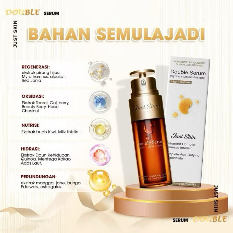 Double Serum Justskin Mengurangi kerutan dan flek hitam