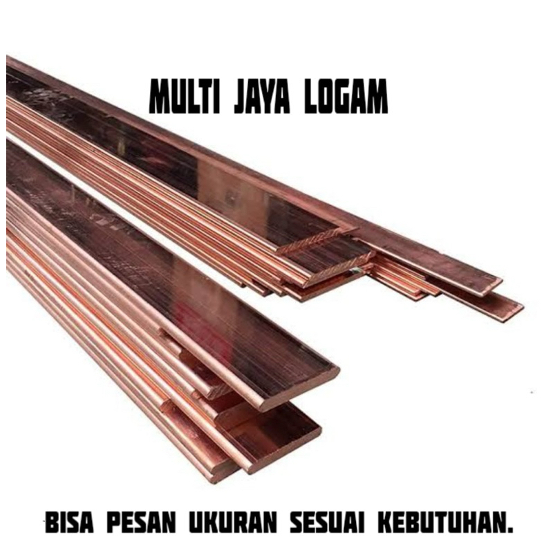 Plat Strip Busbar Tembaga 5mm X 15mm X 100mm / Grounding tembaga busbar / busbar grounding / plat bu