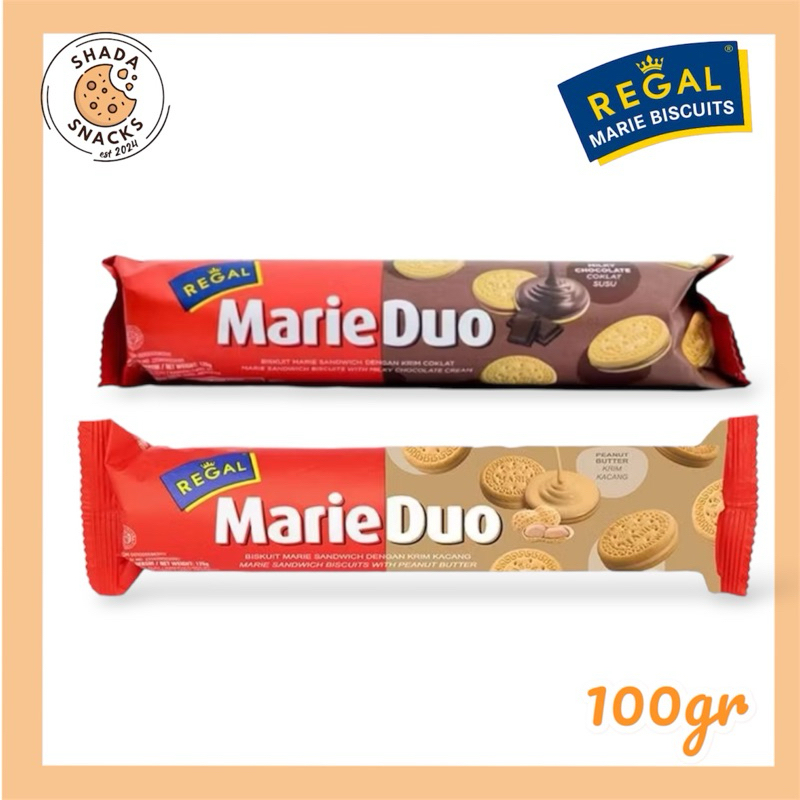 

Regal Marie Duo Biscuit | Milky Chocolate | Peanut Butter | Jajan Murah | Ecer