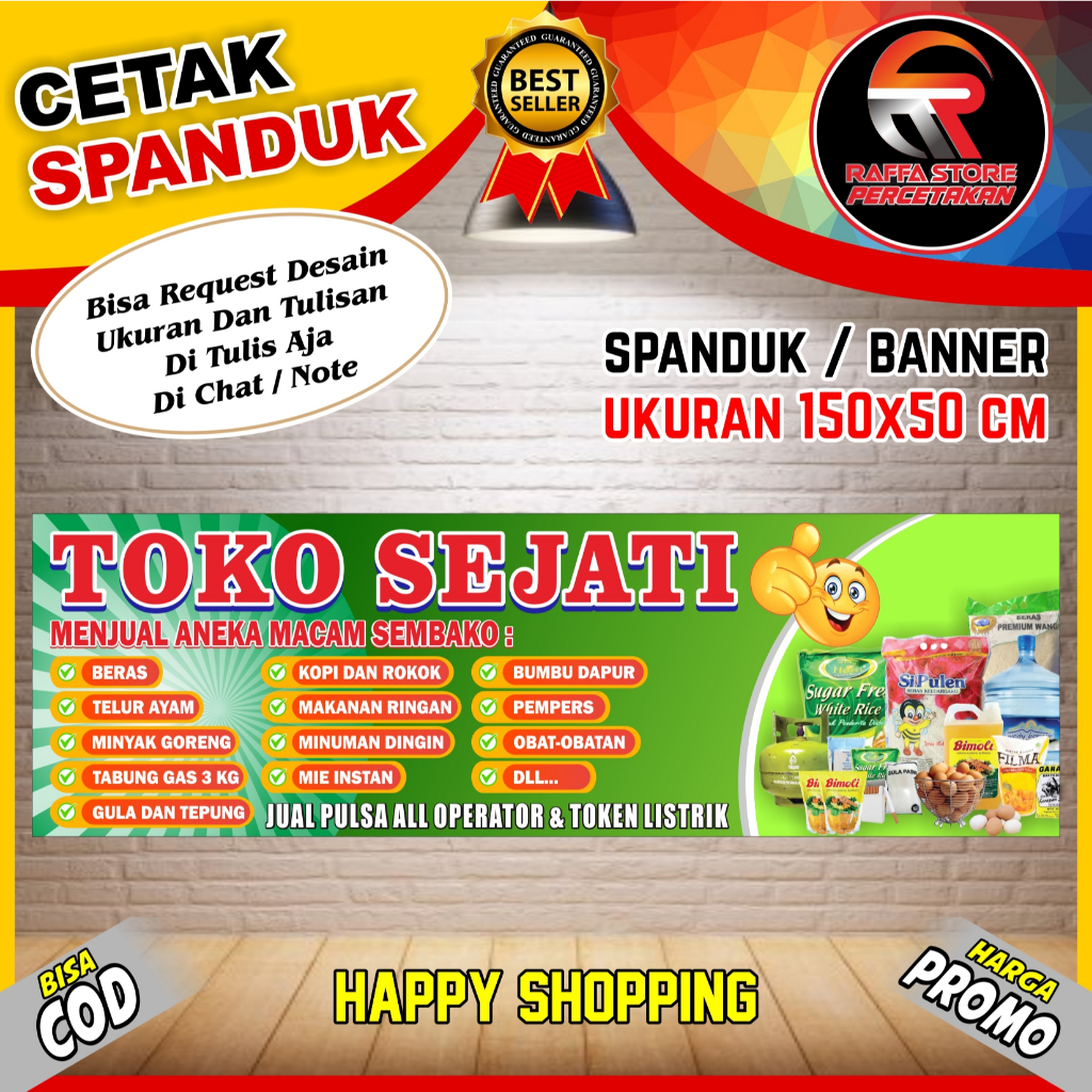 BANNER/SPANDUK TOKO SEMBAKO BANNER TOKO SEMBAKO BISA CUSTOM