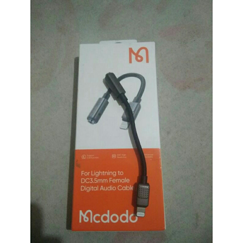 spliter lightning to jack 3,5 mcdodo
