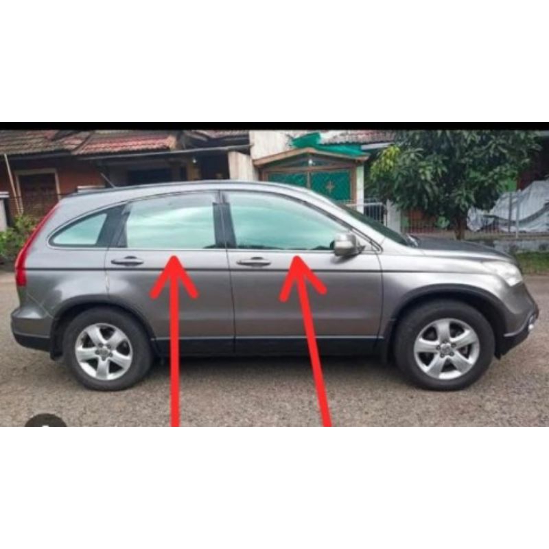 karet list pelipit kaca luar water strip kaca luar mobil Honda CRV gen 3 2003-2007- crom