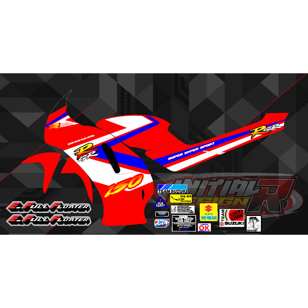 Striping suzuki rgr 150 jumbo ( bisa request warna & type rgr lainnya )