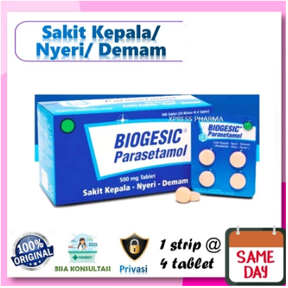 ⚡Fasstt⚡ Biogesic Tablet // ED Jul 2028 // - Obat Penurun Panas biogesik Bio Gesic Gesik