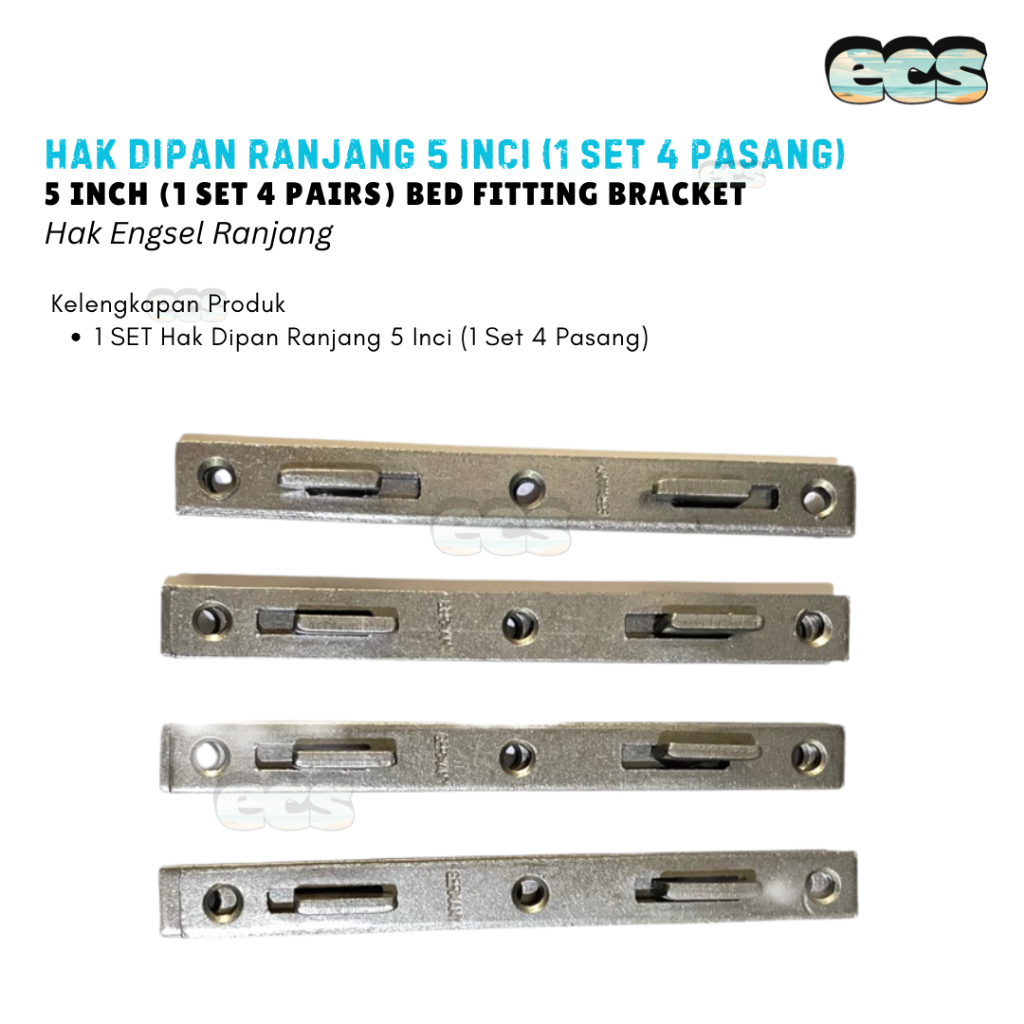 Hak Dipan Ranjang 5 Inci (1 Set 4 Pasang) / Hak Dipan Bobok Hak Engsel Ranjang
