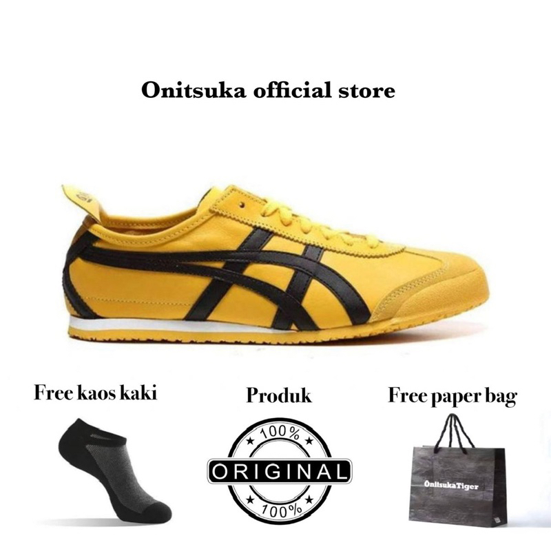 Onitsuka Tiger mexico 66 Original indo tali yellow black unisex