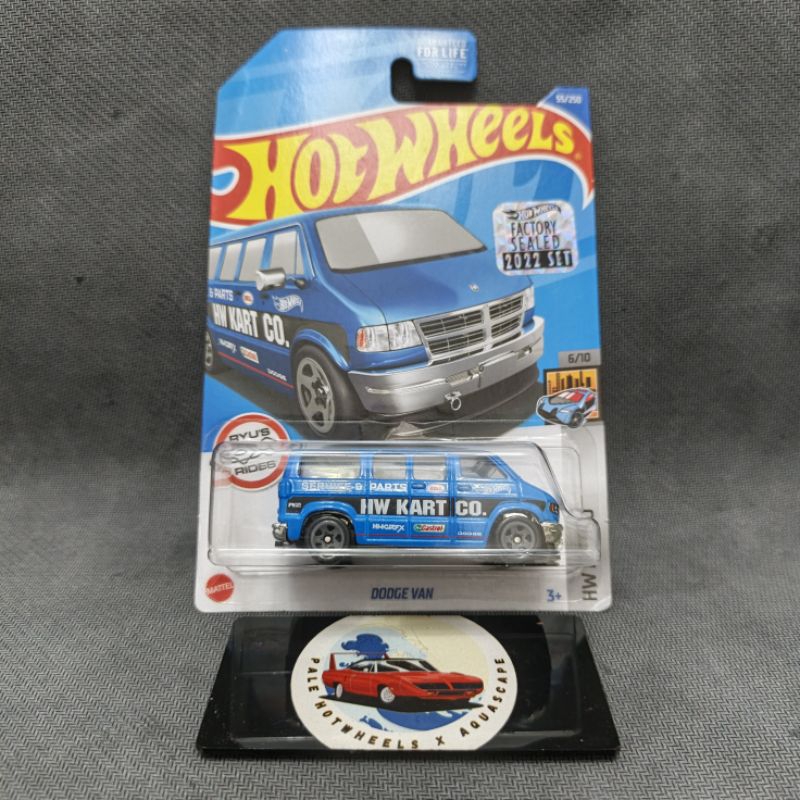 HOTWHEELS DODGE VAN RECOLOR BIRU US CARD FACTORY SEALED 2022