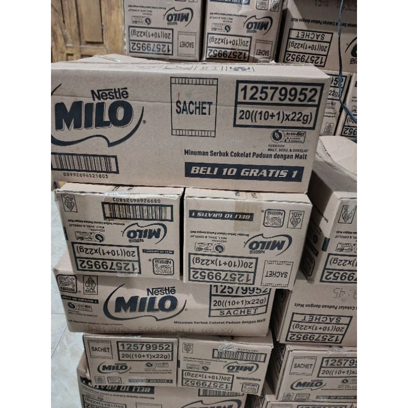 

Bubuk Milo sachet Per karton (20x(10x22g))