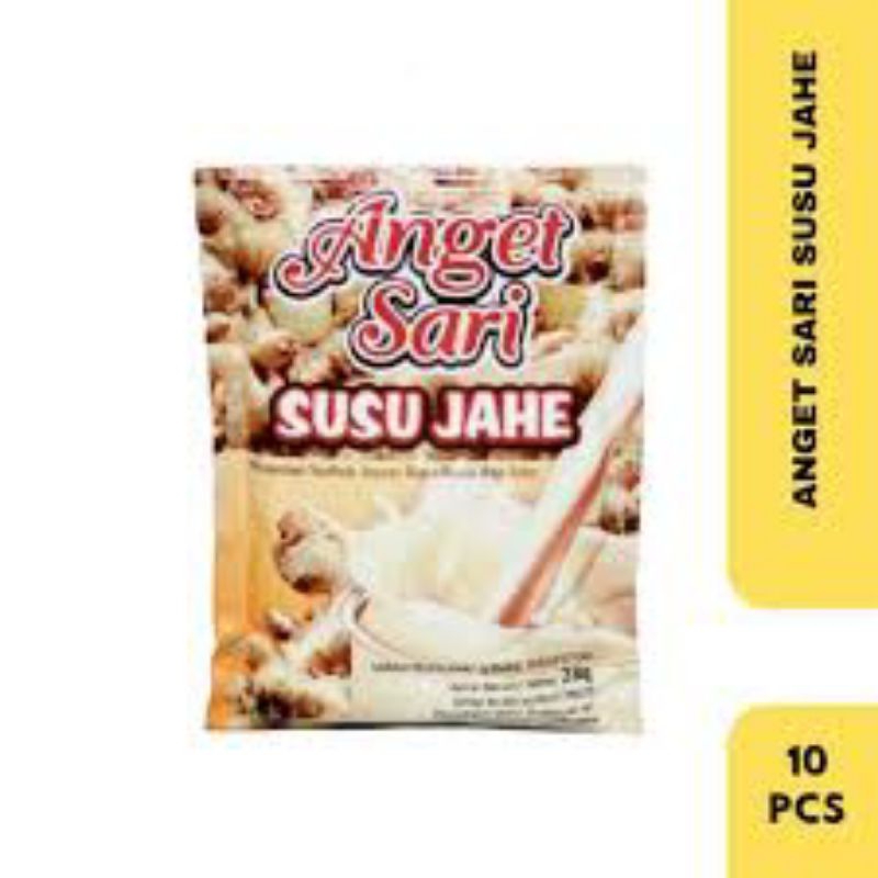 

ANGET SARI SUSU JAHE NETTO 1 RENCENG ISI 10 PCS X 28GR MINUMAN SERBUK INSTAN SUSU DAN JAHE