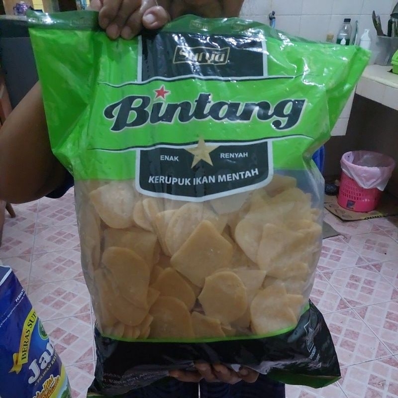 

KERUPUK UDANG CAP BINTANG 5Kg [1PACK] / Kerupuk Udang Super Premium Tanpa Jemur 5Kg