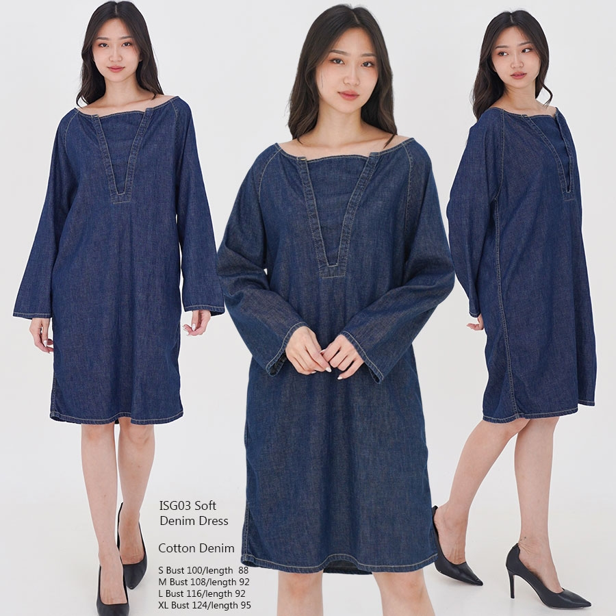 Isuga 303 RL Denim Dress Wanita Branded