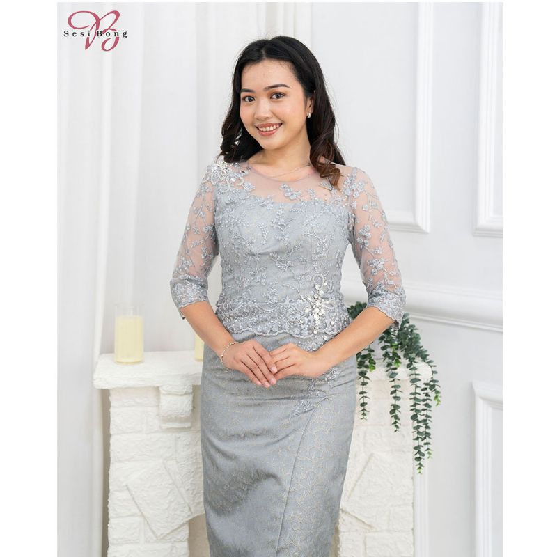 Gaun Pesta 8261 Silver