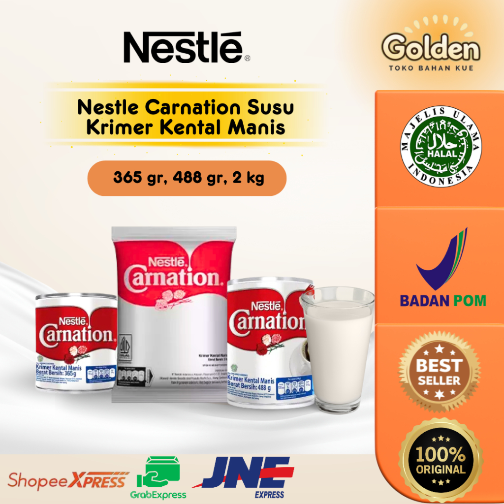 

Susu Krimer Kental Manis Nestle Carnation 365 gr / 488 gr, Bag 2 kg