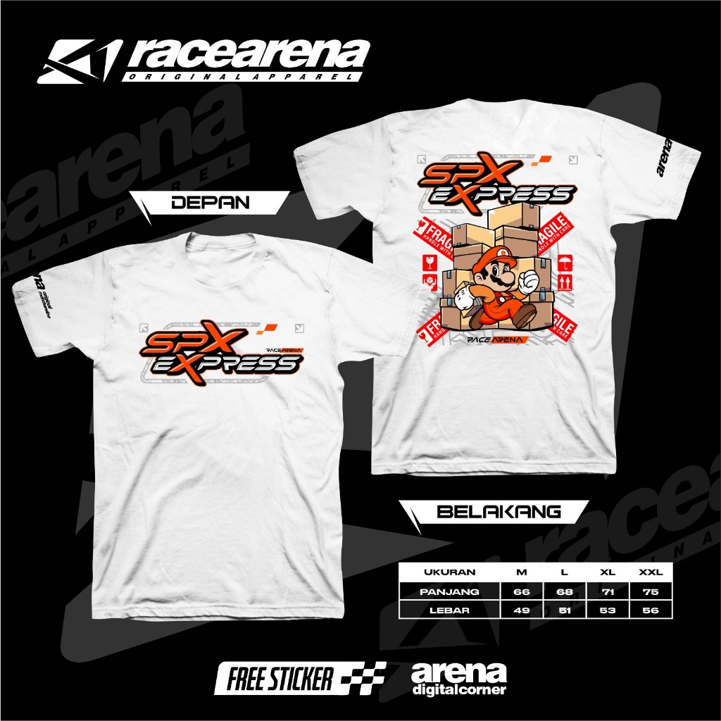 kaos SPX FRAGILE kaos jasa kirim kurir barang toko oren shope seluruh indonesia