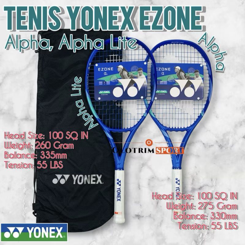 Raket Tenis YONEX EZONE ALPHA ALPHA LITE Tennis Racket ALFA Tennis ORIGINAL
