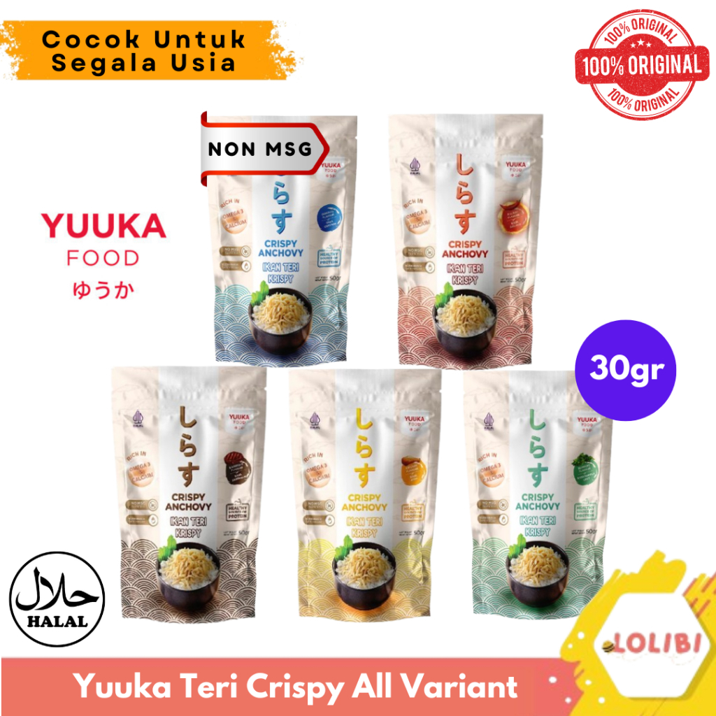 

Yuuka Food Ikan Teri Krispi 30gr All Variant Anchovy
