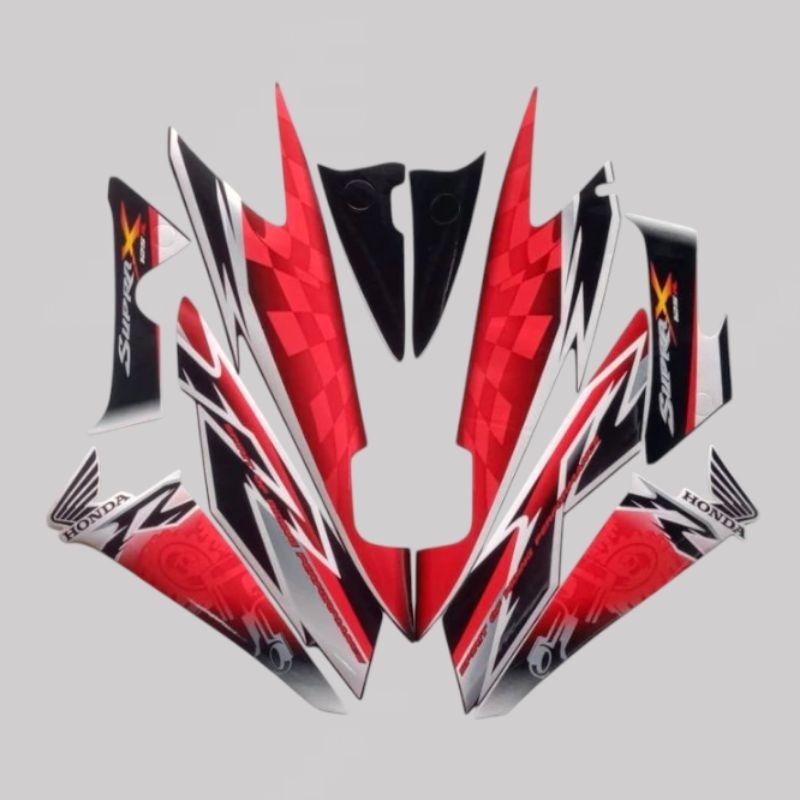 Striping Stiker Lis Les Body Motor Honda Supra X 125R 2008