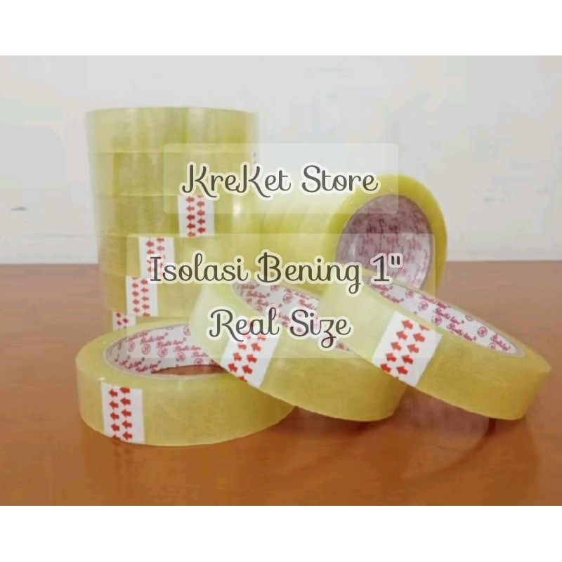 

Isolasi Bening 1" 72 Yard REAL SIZE