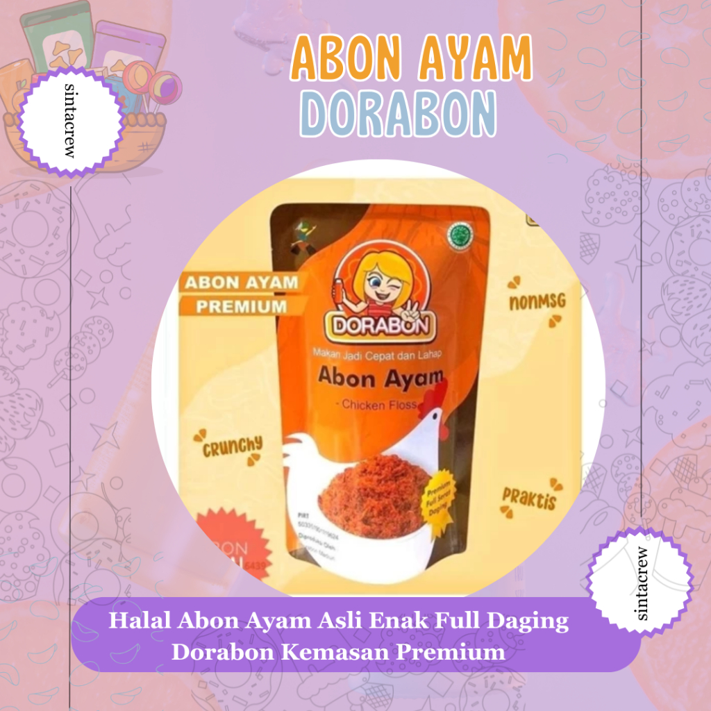 

Halal Abon Ayam Asli Enak Full Daging Dorabon Kemasan Premium