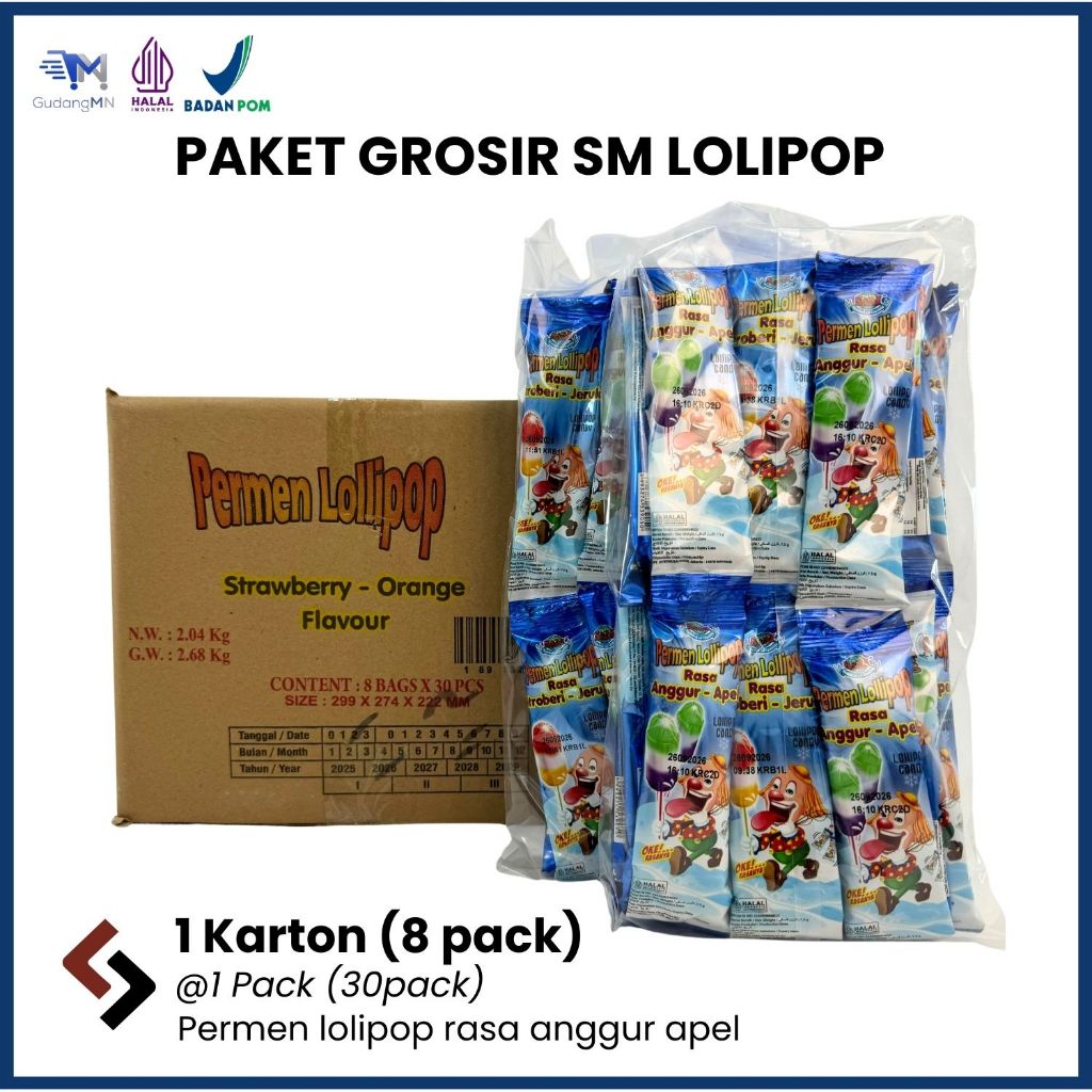 

PAKET GROSIR S&M LOLIPOP | 1 KARTON=8pack