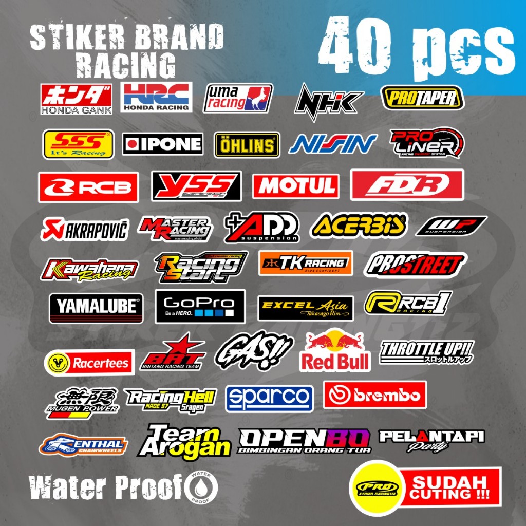 

STIKER PACK PAKET ISI 40PCS BRAND RACIL JOKI DRAGG ANTI AIR