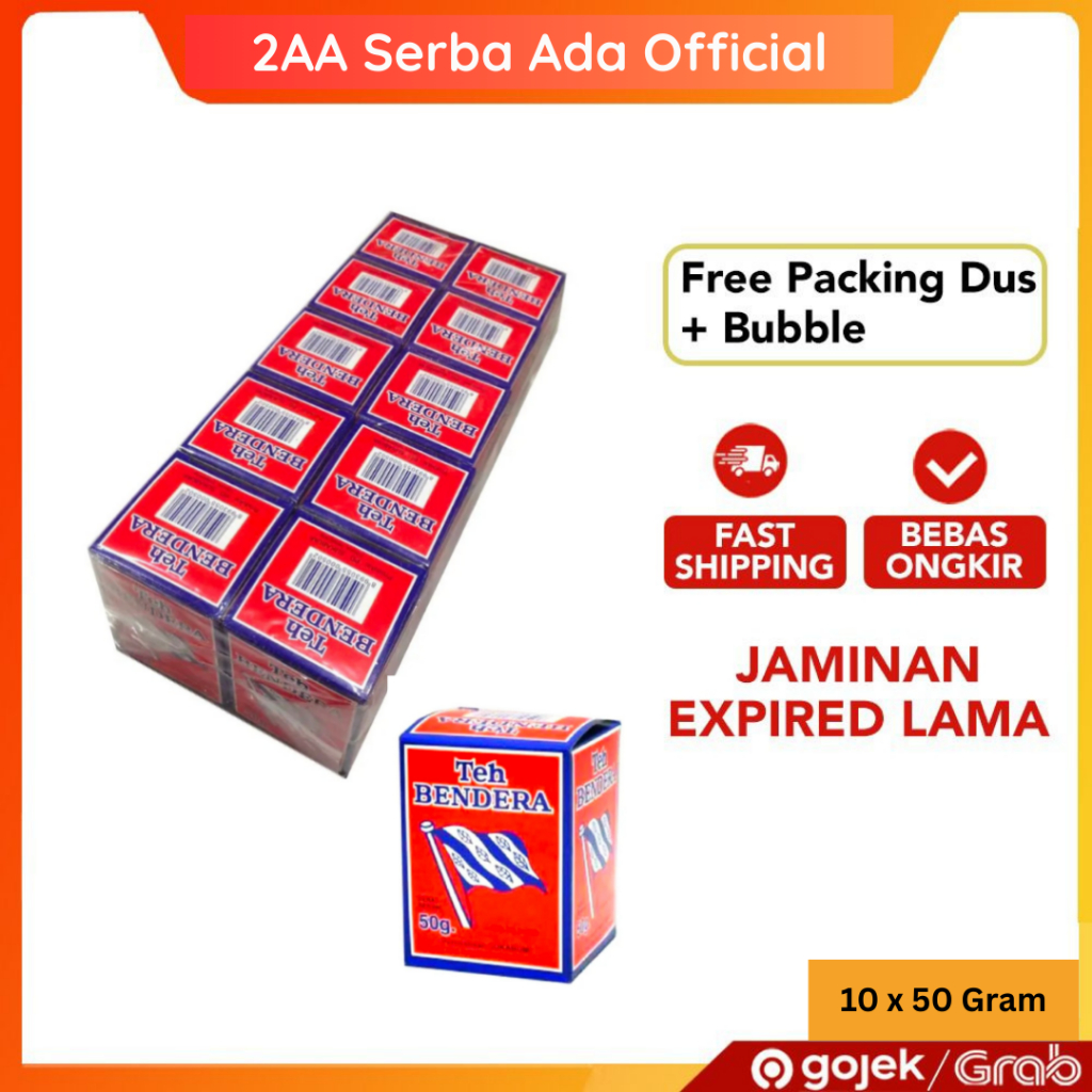 

Daun Teh Bendera Bubuk 1 Pak isi 10 Pcs x 50 Gram