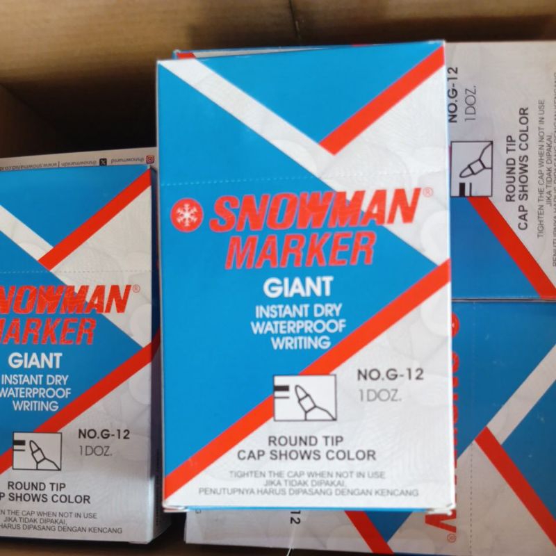 

Promo Spidol Permanent Snowman Hitam Isi 12 pcs