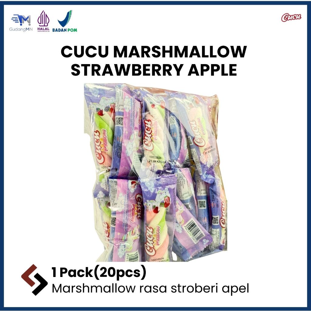 

CUCU MARSMALLOW STRAWBERRY APPLE | MARSMALLOW RASA STOBERI APEL