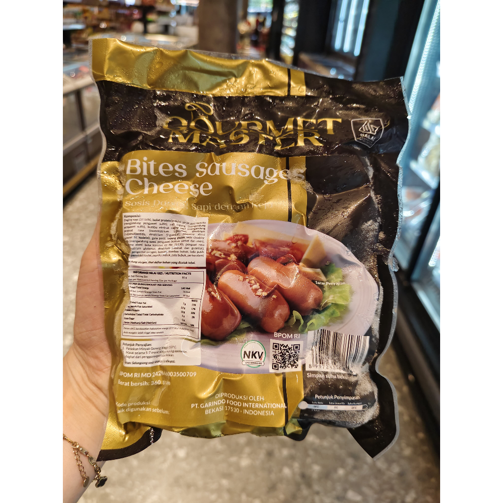 

GOURMET MASTER BITES SAUSAGES CHEESE 360 GRAM