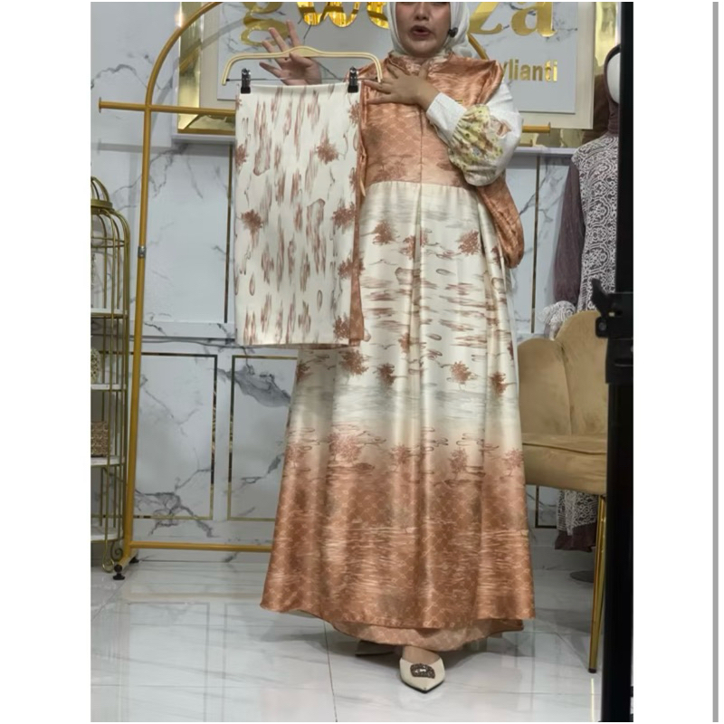 El-Wafaa Collection | Gamis Abstrak Hijab | Gamis Wanita