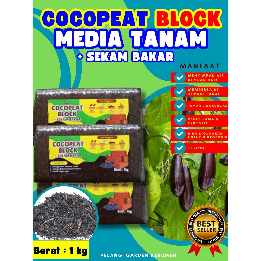 DIJAMIN ASLI  Cocopeat Alas Hamster, Cocopeat Block, Cocopeat Block 5Kg