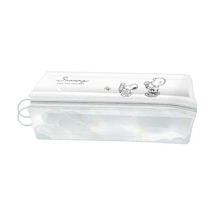 

Pencil Case Peanuts Snoopy Marble Diagonal Storage Tray Type Kotak Pensil Pouch Limited Edition