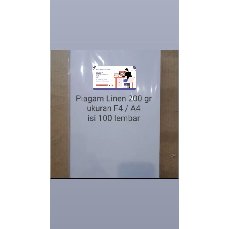 KERTAS LINEN UNTUK SERTIFIKAT