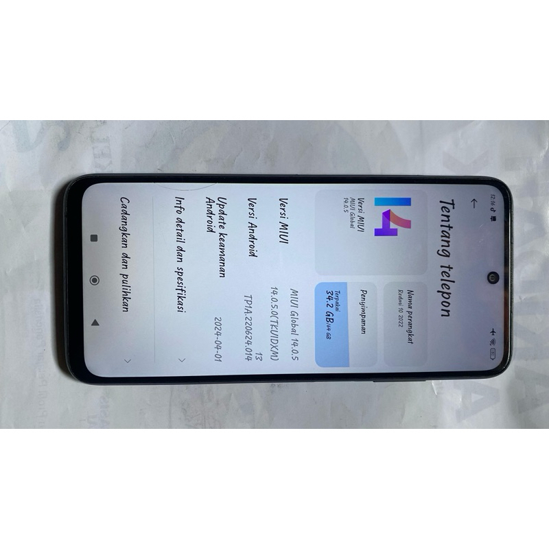 DI JUAL REDMI 10 bekas RAM 4/64