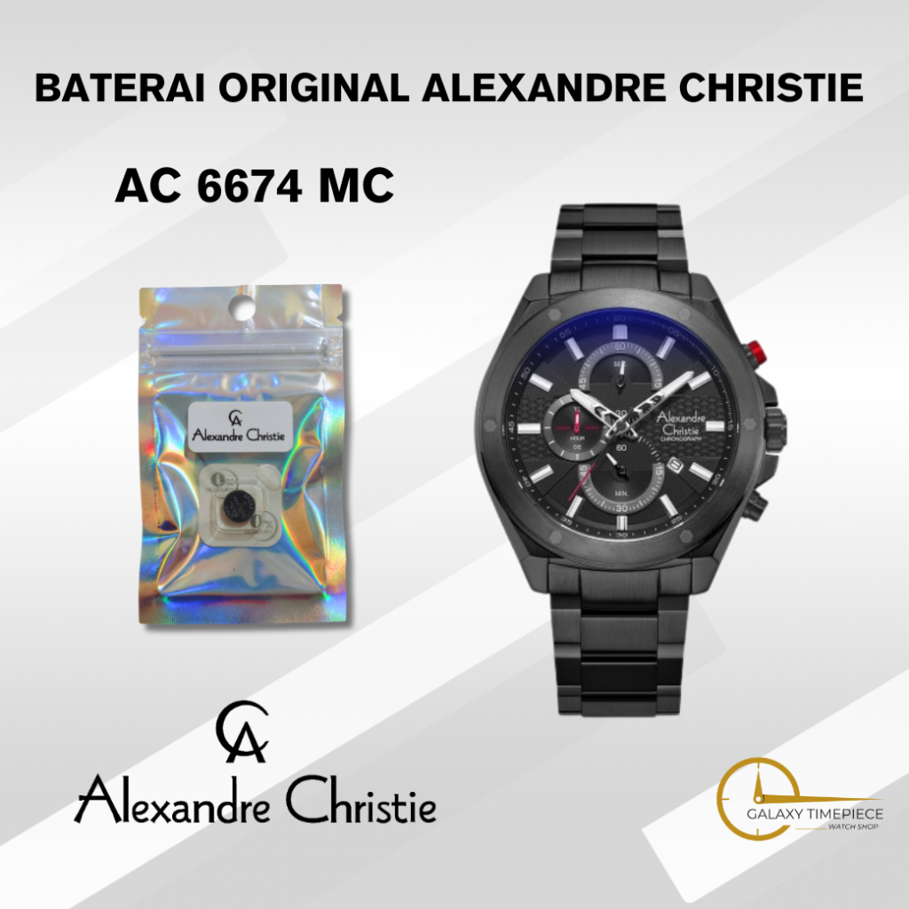 Baterai Jam Tangan Original Alexandre Christie 6674 MC