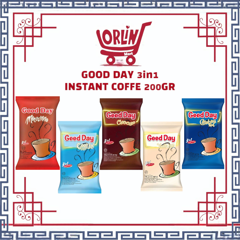 

GOOD DAY 3IN1 INSTANT COFFEE 200gr / KOPI GOOD DAY / KOPI INSTANT / KOPI BUBUK / KOPI KEMASAN
