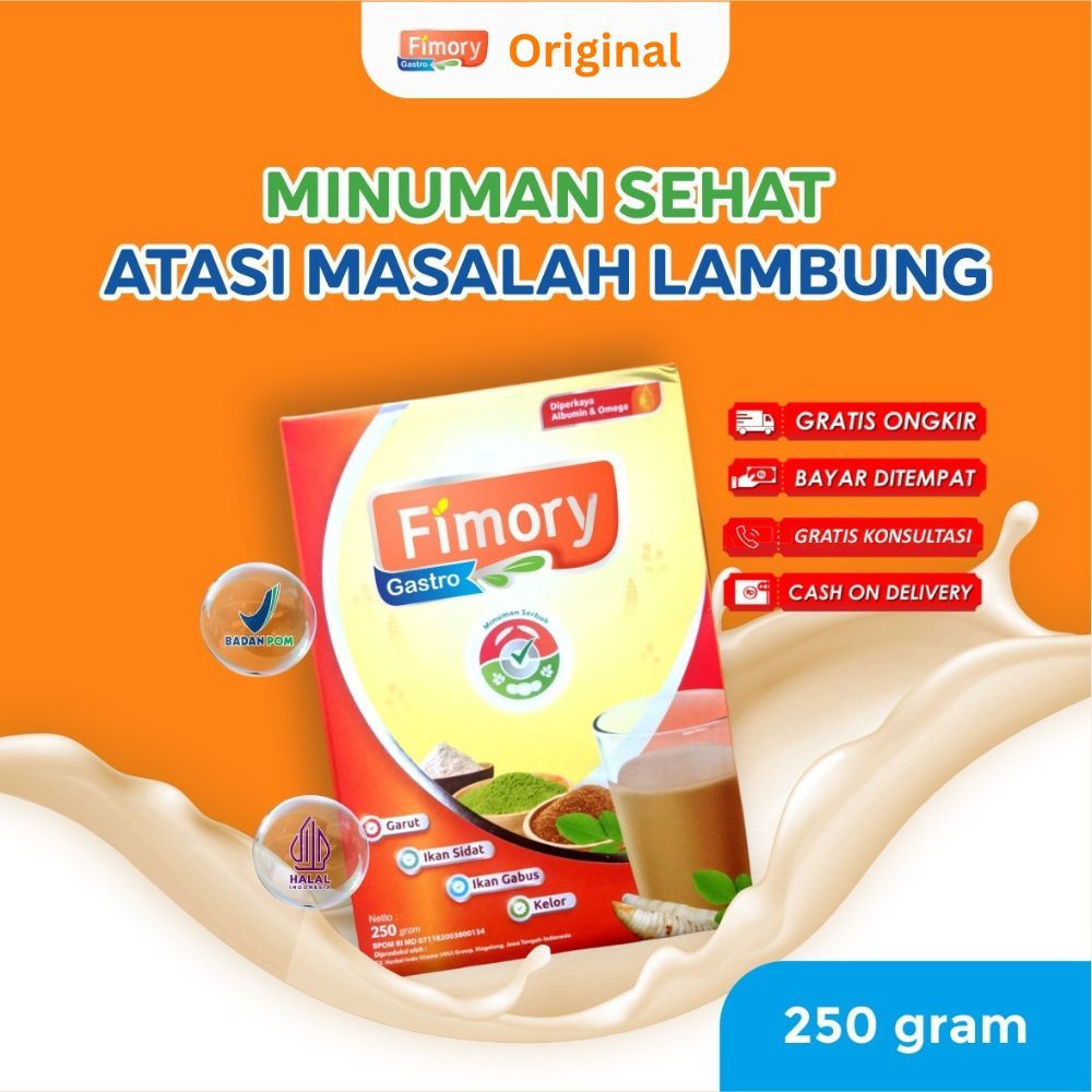 

FIMORY GASTRO 250GR - Minuman Umbi Garut 5X Atasi Asam Lambung Menahun & GERD | Halal dan Sudah BPOM