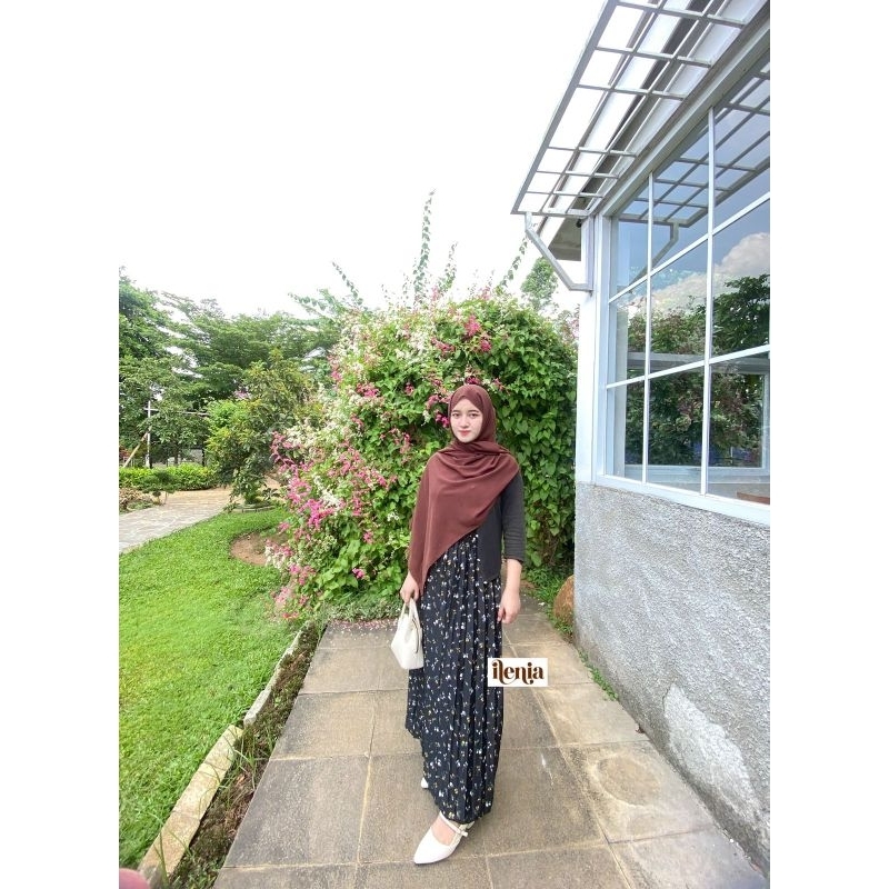 Ilenia - rok plisket motif mayung hyget premium