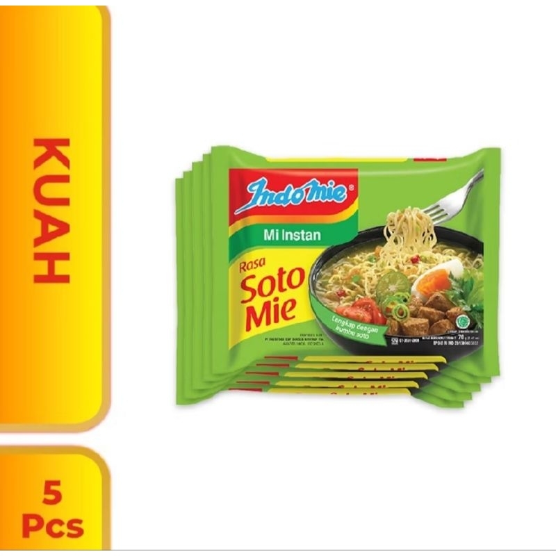

5 Pcs Indomie Kuah soto Mie