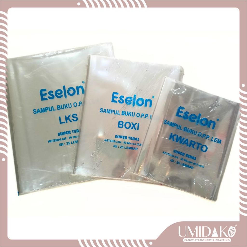 

[UMIDAKO] SAMPUL PLASTIK LKS, BOXI, KWARTO / SAMPUL PLASTIK O.P.P ESELON