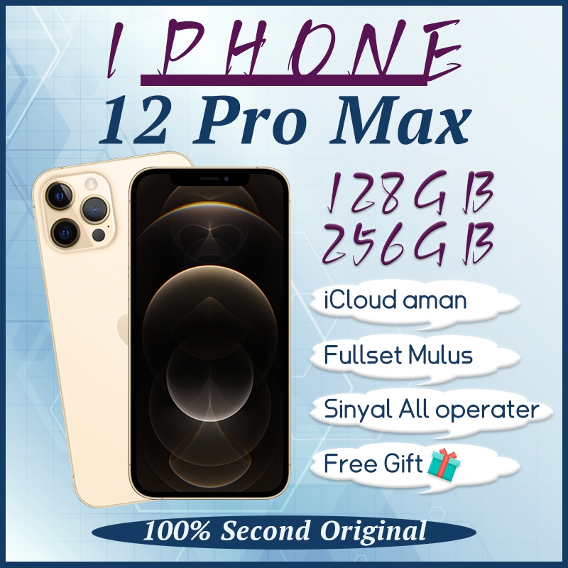 iPhone 12 Pro max Second 128GB 256GB 6.7inch fulset Mulus 100% Ori 3utools green all sim ip 12promax