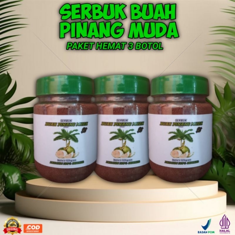 

PAKET HEMAT 3 BOTOL SERBUK BUAH PINANG MUDA JAMBE TAHAN LAMA MENINGKATKAN DAYA TAHAN TUBUH